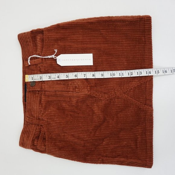 Sanctuary Womens Shirt 00 Corduroy Ryan Mini Skirt 24 Waist Spice of Life Brown - Picture 6 of 7